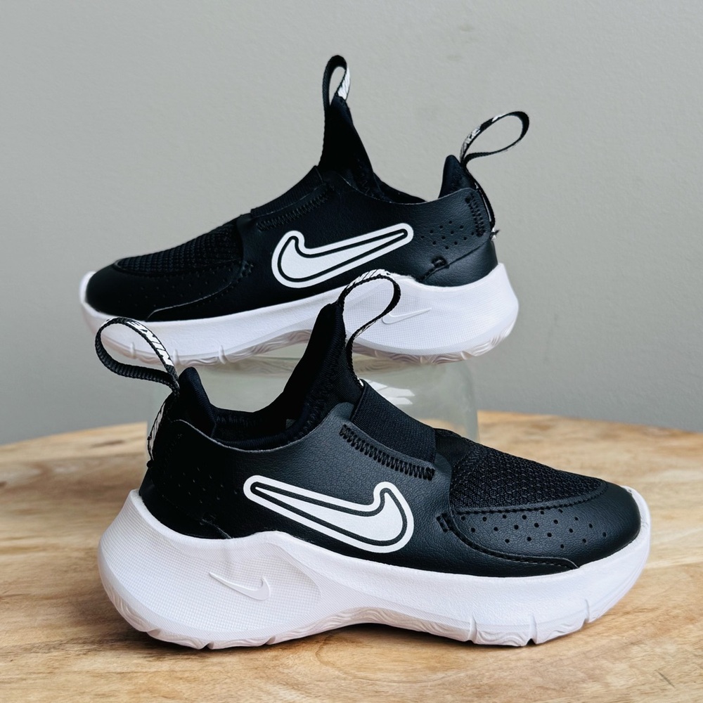 Nike Kids Black and White Slip-On Sneakers